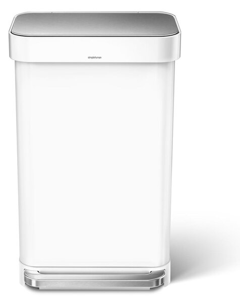 Bílý odpadkový koš simplehuman, 45 l