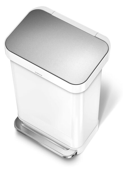 Bílý odpadkový koš simplehuman, 45 l