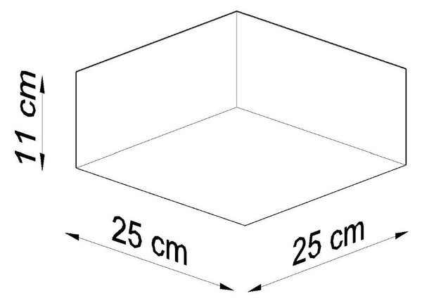 Черно осветително тяло за таван 25x25 cm Mitra – Nice Lamps