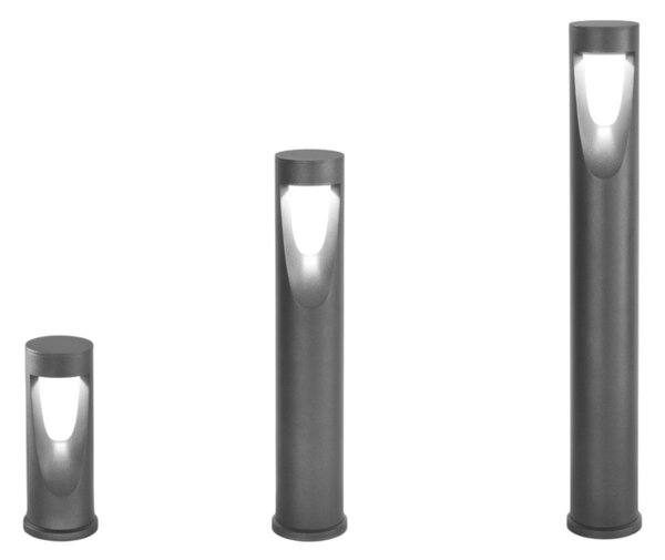 Fabas Luce LED осветление за пътеки Teo, 80 cm височина, черен, метал, IP65, Черен, Алуминий, Модерен