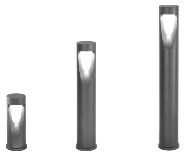 Fabas Luce LED осветление за пътеки Teo, 60 cm височина, черен, метал, IP65, Черен, Алуминий, Модерен
