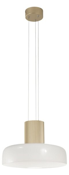Fabas Luce LED висяща лампа Lunar, бяла/златна, стъкло, CCT, с димер, Затъмняване, Бял, Дневна/трапезария, Стъкло, Модерен