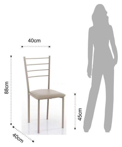 Бежови трапезни столове в комплект от 2 броя Just - Tomasucci