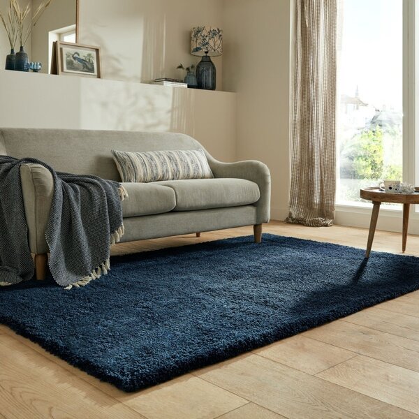Килим Feather Soft тъмносин 80X150 см, Flair Rugs