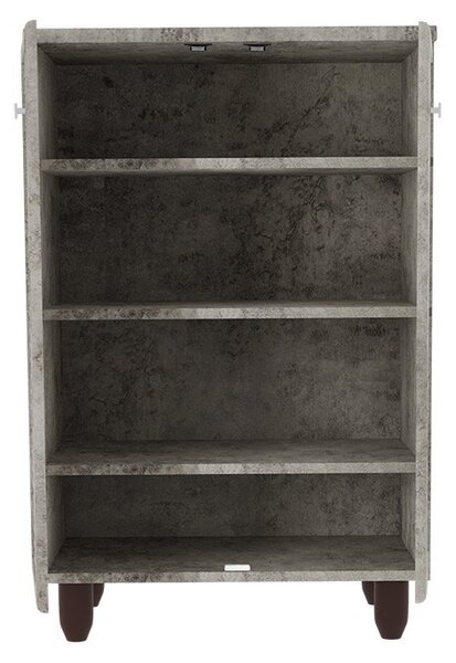 Шкаф за обувки SANTΟ за 10 чифта антрацитен античен 60x34.5x91.5cm