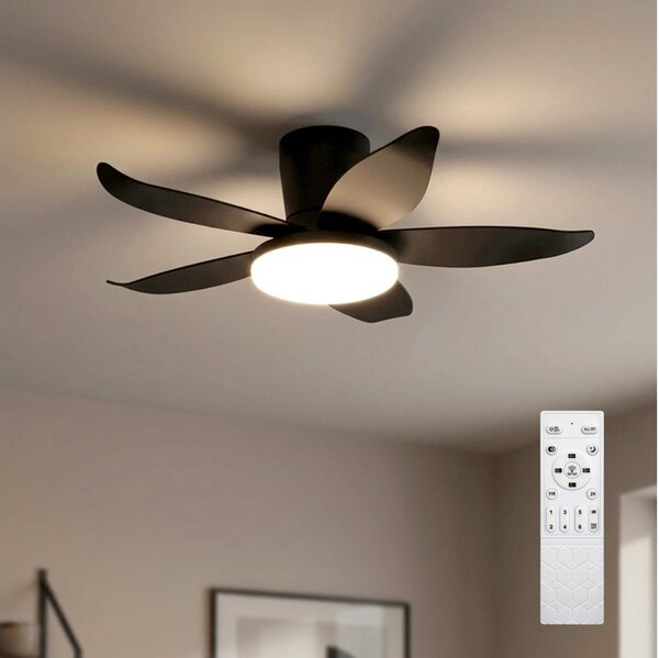 BRILAGI - LED димируем таванен вентилатор LED/32W/230V Ø 95 см черен + дистанционно управление