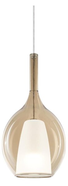 Ideal Lux - Полилей на кабел KALIQUE 1xE27/42W/230V Ø 18 см опушено бежово