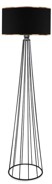 Firdo I E27 черен абажур от метал и плат 38x38x121 cm