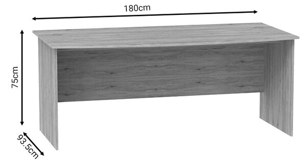 Професионално бюро Anze от естествен меламин 180x93.5x93.5x75 cm