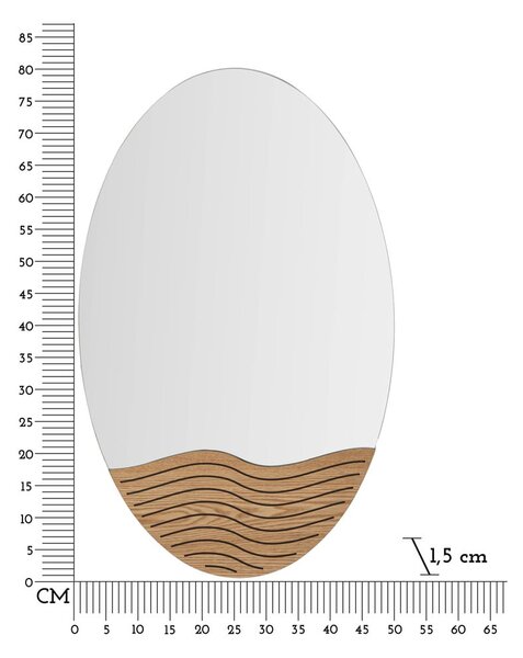 Стенно огледало 50x80 cm Lines – Mauro Ferretti