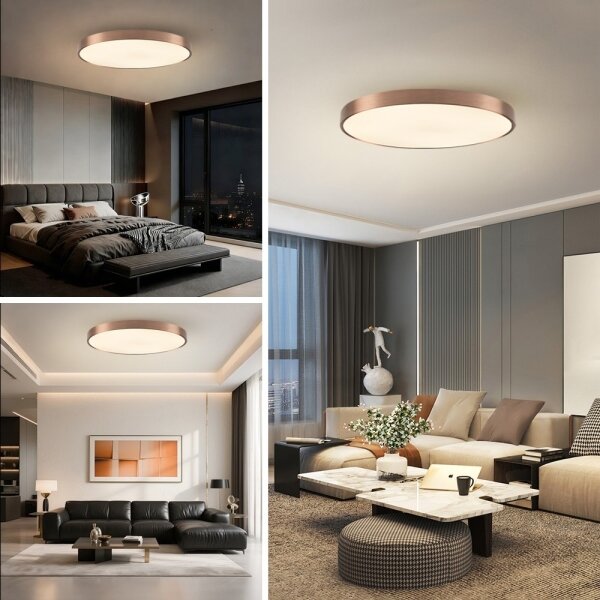 Immax NEO 07323L-LED таванно осветително тяло SEMPLICI 96W/230V Ø80 см, димируемо, Wi‑Fi Tuya, розово + дистанционно управление