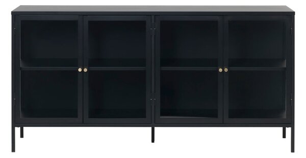 Черна метална витрина 170x85 cm Carmel – Unique Furniture