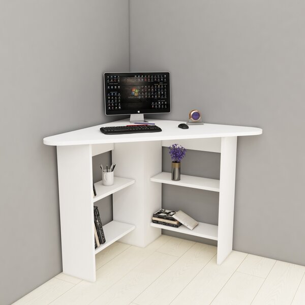 Ъглово бюро Corner White 80x73.8x80 cm