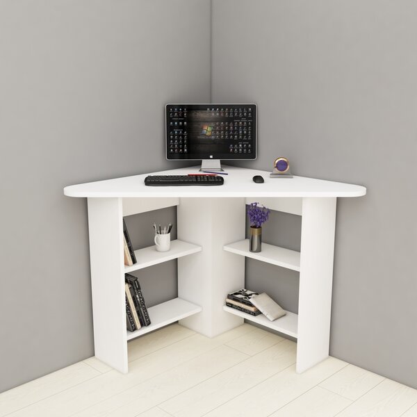 Ъглово бюро Corner White 80x73.8x80 cm