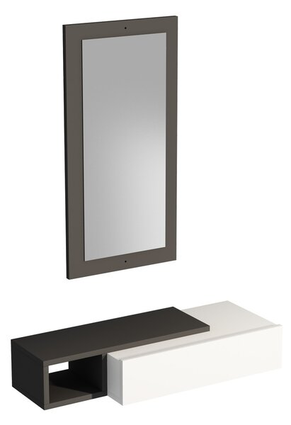 Висяща конзола с огледало Vien Anthracite 82x15.8x29.6 cm