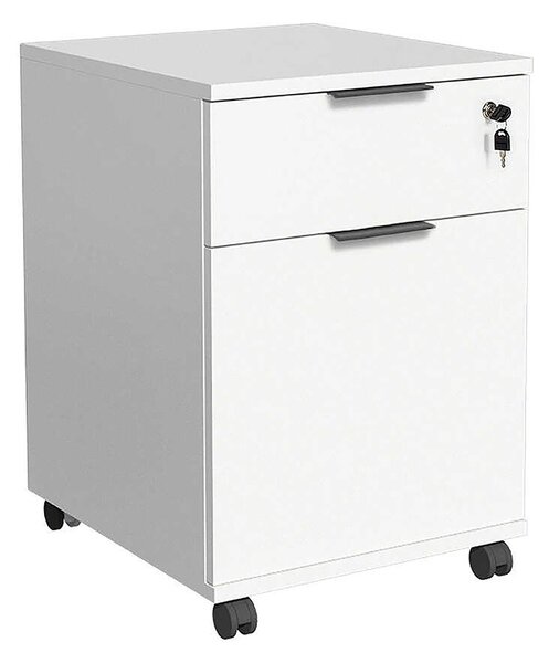 Fiset RKM - 311 Бяло бюро с колелца 41x61x45 cm