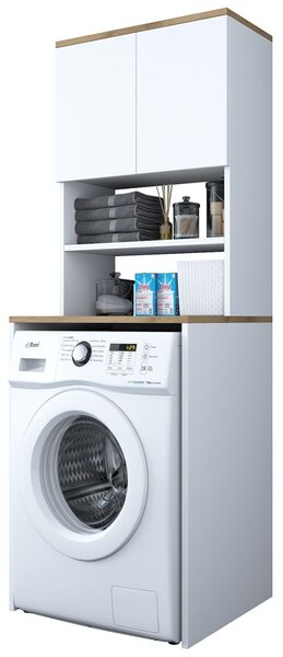 Шкаф за перална машина KD101 White 65x183.6x60 cm