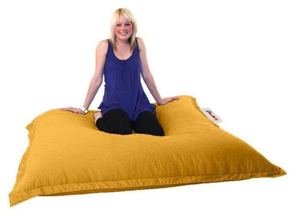 Възглавница за градинско кресло Pouf Pouf Yellow 20x100 cm