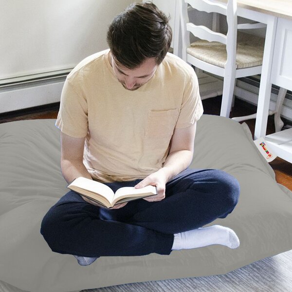 Градинска възглавница Pouf Възглавница за фотьойл Pouf Grey 100x100x20 cm