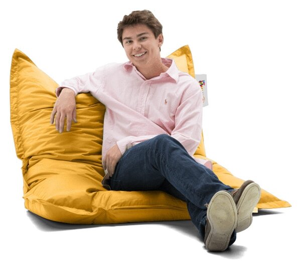 Възглавница за градинско кресло Pouf Pouf Yellow 20x100 cm