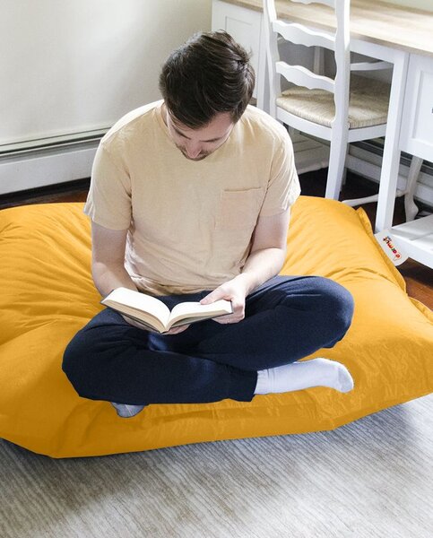 Възглавница за градинско кресло Pouf Pouf Yellow 20x100 cm