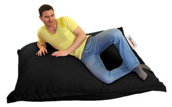 Възглавница за градинско кресло Pouf Pouf Black 100x100x20 cm
