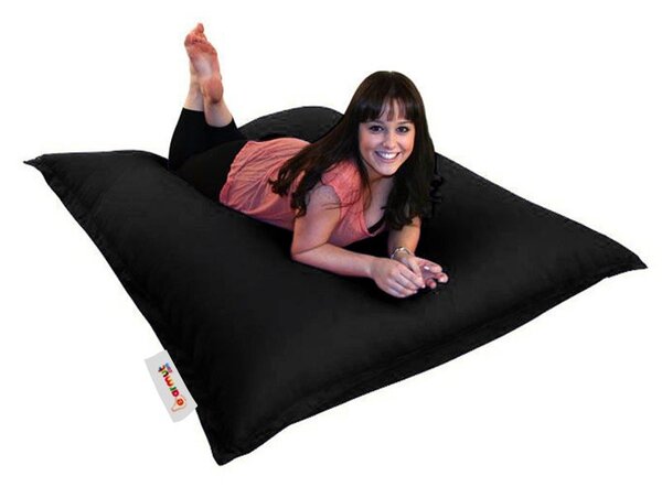 Възглавница за градинско кресло Pouf Pouf Black 100x100x20 cm