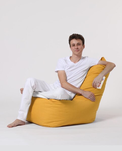 Градински фотьойл пуф Diamond Yellow 60x90x35 cm