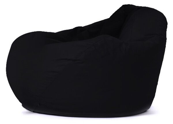 Градински фотьойл с пуф Premium Black 115x130x39 cm