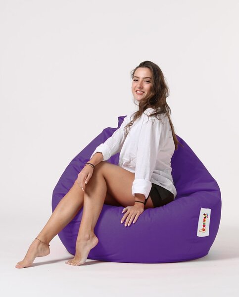 Градински фотьойл с пуф Premium Violet 115x130x39 cm