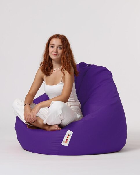 Градински фотьойл с пуф Premium Violet 115x130x39 cm