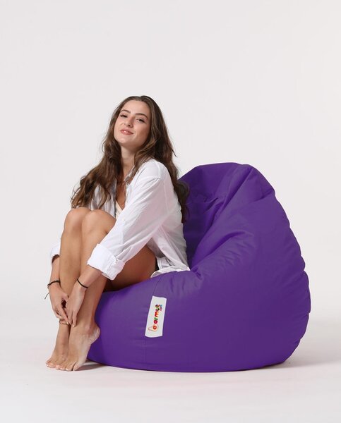 Градински фотьойл с пуф Premium Violet 115x130x39 cm