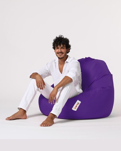 Градински фотьойл с пуф Premium Violet 115x130x39 cm