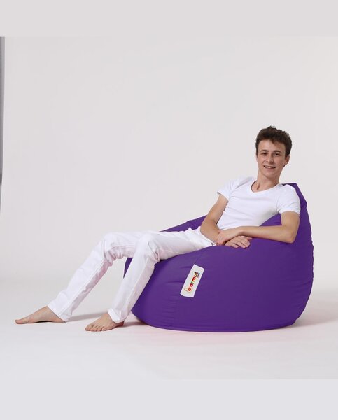 Градински фотьойл с пуф Premium Violet 115x130x39 cm