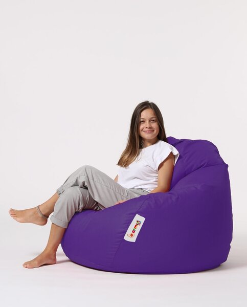 Градински фотьойл с пуф Premium Violet 115x130x39 cm