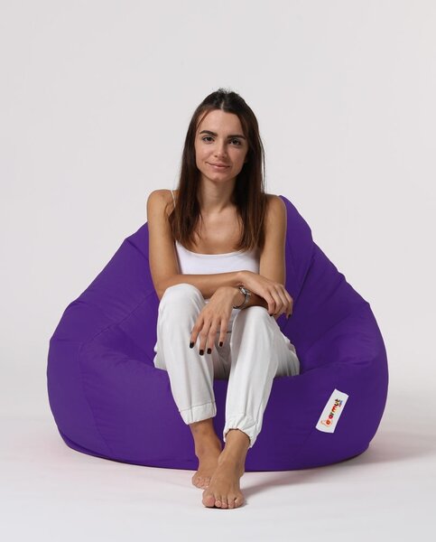 Градински фотьойл с пуф Premium Violet 115x130x39 cm