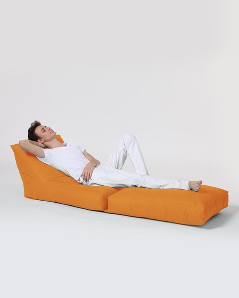 Градински фотьойл с пуф Siesta Orange 180x55x40 cm