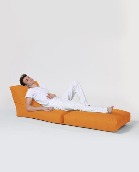 Градински фотьойл с пуф Siesta Orange 180x55x40 cm