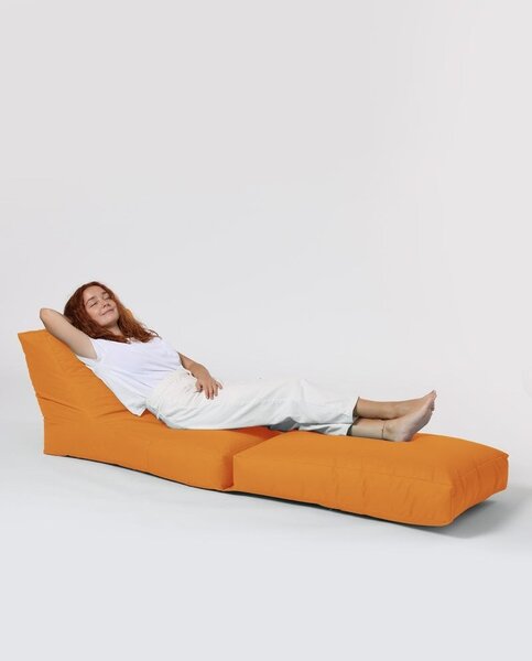 Градински фотьойл с пуф Siesta Orange 180x55x40 cm