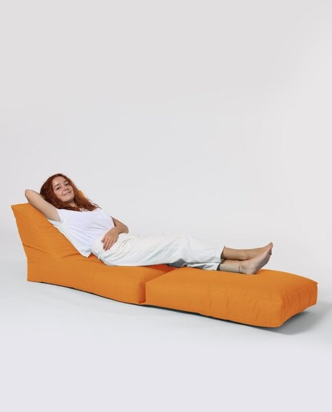Градински фотьойл с пуф Siesta Orange 180x55x40 cm