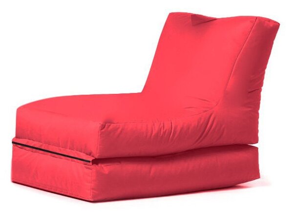 Градински фотьойл с пуф Siesta Red 180x55x40 cm