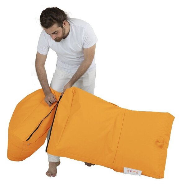 Градински фотьойл с пуф Siesta Orange 180x55x40 cm