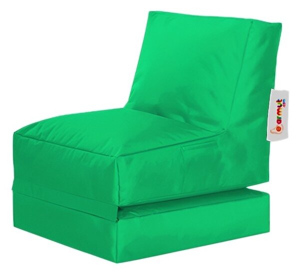 Градински фотьойл с пуф Siesta Green 180x55x40 cm