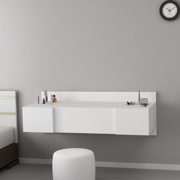 Висяща тоалетка Zakkum White 100x33x39,1 cm