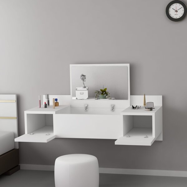 Висяща тоалетка Zakkum White 100x33x39,1 cm