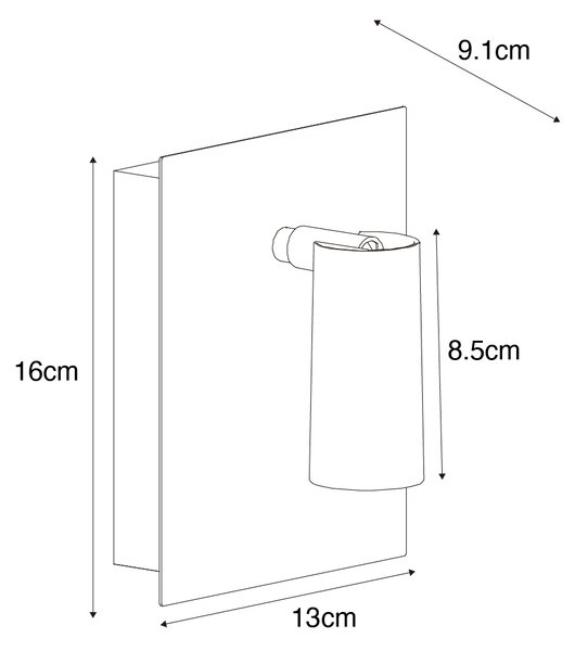 Модерен външен аплик бял с LED IP54 - Simon