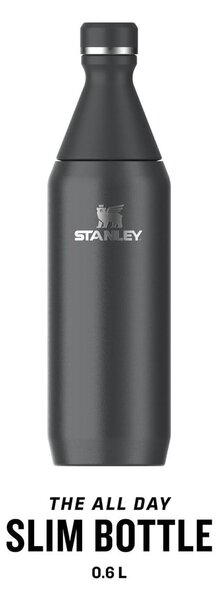 Черна бутилка от неръждаема стомана 600 ml All Day Slim – Stanley