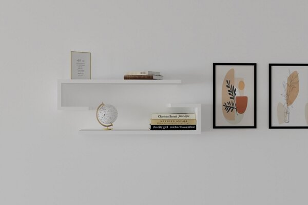 Стенен рафт Eldo White 60x15x19,6 cm