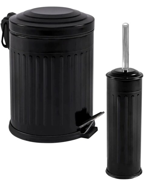 Комплект аксесоари за баня (2 части) d81 Black 33,5x20,5 cm