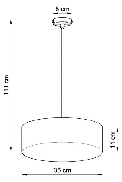 Бяло висящо осветително тяло ø 35 cm Atis – Nice Lamps